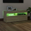 TV-taso LED-valoilla Sonoma-tammi 90x35x40 cm