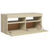 TV-taso LED-valoilla Sonoma-tammi 90x35x40 cm