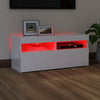 TV-taso LED-valoilla korkeakiilto valkoinen 90x35x40 cm