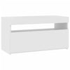 TV-taso LED-valoilla valkoinen 75x35x40 cm