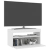 TV-taso LED-valoilla valkoinen 75x35x40 cm