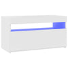 TV-taso LED-valoilla valkoinen 75x35x40 cm
