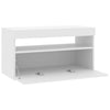 TV-taso LED-valoilla valkoinen 75x35x40 cm