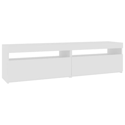 TV-tasot 2 kpl LED-valoilla valkoinen 75x35x40 cm