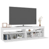 TV-tasot 2 kpl LED-valoilla valkoinen 75x35x40 cm