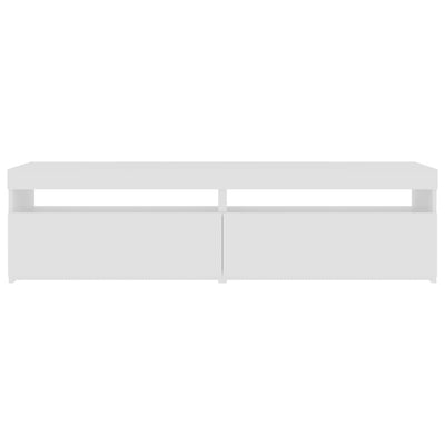 TV-tasot 2 kpl LED-valoilla valkoinen 75x35x40 cm