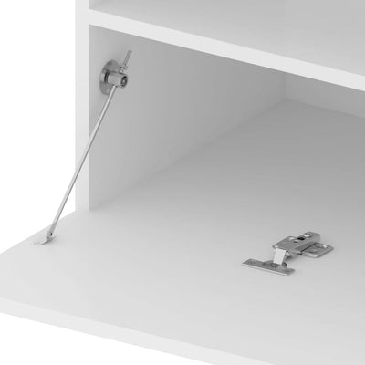 TV-tasot 2 kpl LED-valoilla valkoinen 75x35x40 cm