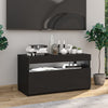 TV-taso LED-valoilla musta 75x35x40 cm