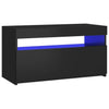 TV-taso LED-valoilla musta 75x35x40 cm