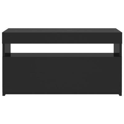 TV-taso LED-valoilla musta 75x35x40 cm