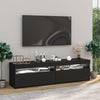 TV-tasot 2 kpl LED-valoilla musta 75x35x40 cm