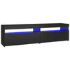 TV-tasot 2 kpl LED-valoilla musta 75x35x40 cm