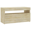 TV-taso LED-valoilla Sonoma-tammi 75x35x40 cm