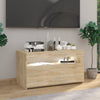 TV-taso LED-valoilla Sonoma-tammi 75x35x40 cm