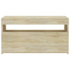 TV-taso LED-valoilla Sonoma-tammi 75x35x40 cm