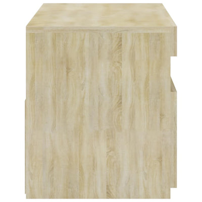 TV-taso LED-valoilla Sonoma-tammi 75x35x40 cm