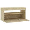 TV-taso LED-valoilla Sonoma-tammi 75x35x40 cm