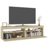 TV-tasot 2 kpl LED-valoilla Sonoma-tammi 75x35x40 cm