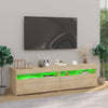 TV-tasot 2 kpl LED-valoilla Sonoma-tammi 75x35x40 cm