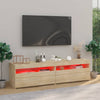 TV-tasot 2 kpl LED-valoilla Sonoma-tammi 75x35x40 cm