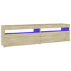 TV-tasot 2 kpl LED-valoilla Sonoma-tammi 75x35x40 cm