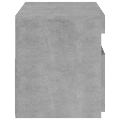 TV-taso LED-valoilla betoninharmaa 75x35x40 cm