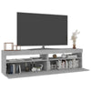 TV-tasot 2 kpl LED-valoilla betoninharmaa 75x35x40 cm