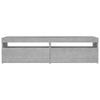 TV-tasot 2 kpl LED-valoilla betoninharmaa 75x35x40 cm