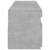 TV-tasot 2 kpl LED-valoilla betoninharmaa 75x35x40 cm