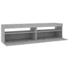 TV-tasot 2 kpl LED-valoilla betoninharmaa 75x35x40 cm