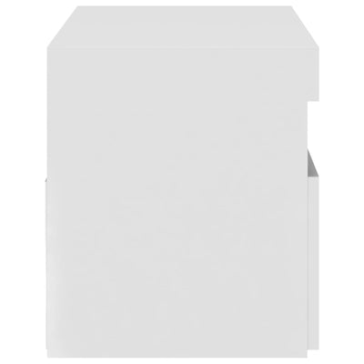 TV-taso LED-valoilla korkeakiilto valkoinen 75x35x40 cm