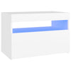 TV-taso LED-valoilla valkoinen 60x35x40 cm