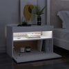 TV-taso LED-valoilla valkoinen 60x35x40 cm