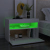 TV-taso LED-valoilla valkoinen 60x35x40 cm