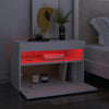 TV-taso LED-valoilla valkoinen 60x35x40 cm