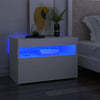 TV-taso LED-valoilla valkoinen 60x35x40 cm