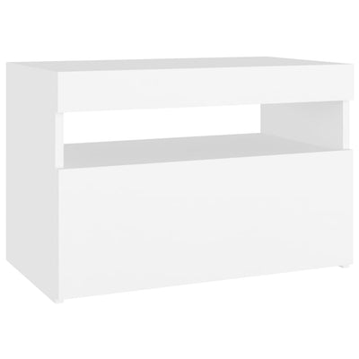 TV-tasot LED-valoilla 2 kpl valkoinen 60x35x40 cm
