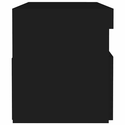 Musta tv-taso led-valoilla Noela 60x35x40cm