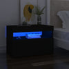 TV-tasot LED-valoilla 2 kpl musta 60x35x40 cm
