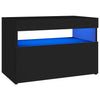 TV-tasot LED-valoilla 2 kpl musta 60x35x40 cm