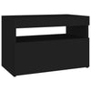 TV-tasot LED-valoilla 2 kpl musta 60x35x40 cm