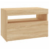 TV-taso LED-valoilla Sonoma-tammi 60x35x40 cm