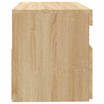 TV-taso LED-valoilla Sonoma-tammi 60x35x40 cm