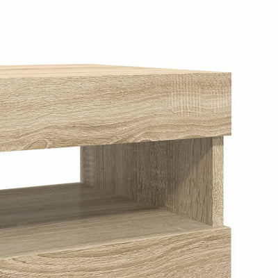 Sonoma-tammi tv-tasot led-valoilla Noela 60x35x40cm (2 kpl)