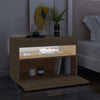 TV-tasot LED-valoilla 2 kpl Sonoma-tammi 60x35x40 cm
