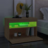 TV-tasot LED-valoilla 2 kpl Sonoma-tammi 60x35x40 cm