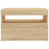 TV-tasot LED-valoilla 2 kpl Sonoma-tammi 60x35x40 cm