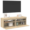 TV-tasot LED-valoilla 2 kpl Sonoma-tammi 60x35x40 cm