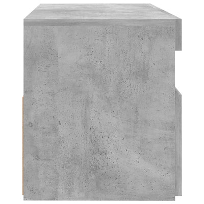 TV-taso LED-valoilla betoninharmaa 60x35x40 cm