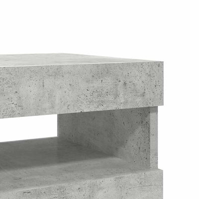 Betoninharmaa tv-tasot led-valoilla Noela 60x35x40cm (2 kpl)